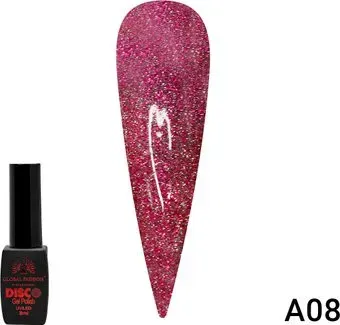 Global Fashion Disco Gel Polish (тон A08) 8 мл
