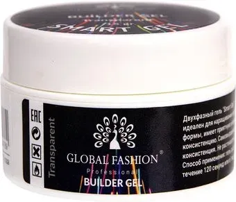 Global Fashion Smart Gel transparent для моделирования (прозрачный) 15 г