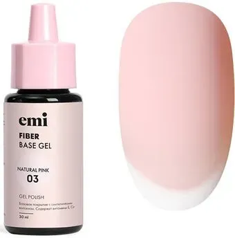 Emi E.MiLac Fiber Base Gel Natural Pink №3 (30 мл)