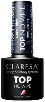Claresa Top No Wipe Glitter Blue 5 мл