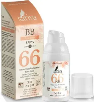 Sativa Ухаживающий с тонирующим эффектом 66 Sand Beige SPF15 (30 мл)