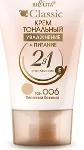 Belita Classic Увлажнение+питание 2в1 с витамином Е 35 мл (тон 006 песочный бежевый)
