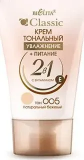 Belita Classic Увлажнение+питание 2в1 с витамином Е 35 мл (тон 005 натуральный бежевый)