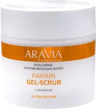 Aravia Professional для депиляции Papain Gel-Scrub против вросших волоc (300 мл)
