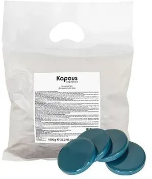 Kapous Горячий воск синий с Азуленом в дисках, 1000 г