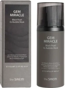 The Saem Маска для лица кремовая Gem Miracle Black Pearl O2 Bubble Mask 105 мл