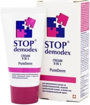 Stop Demodex Крем для лица При демодекозах и акне 9 в1 PureDerm 50 мл