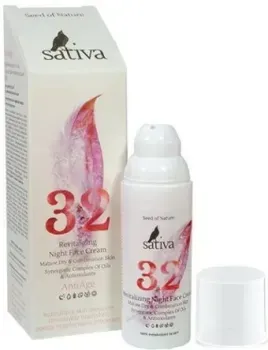 Sativa Крем для лица Маска ночная ревитализирующая №32 50 мл