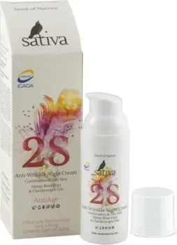Sativa Крем-флюид ночной №28 для профилактики и коррекции морщин 50 мл