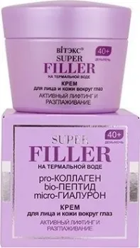 Витэкс Supper Filler на термальной воде Крем для лица и кожи вокруг глаз Активный лифтинг и разглаживание, 40+, день/ночь 45 мл