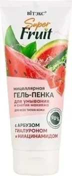 Витэкс Super Fruit Мицеллярная гель-пенка для умывания и снятия макияжа с арбузом, гиалуроном и ниацинамидом 200 мл