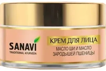 Sanavi Крем для лица Масло ши и масло зародышей пшеницы (50 г)