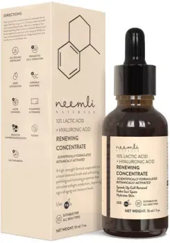 Neemli Naturals Сыворотка для лица 10% Lactic Acid + Hyaluronic Acid Renewing Concentrate (30 мл)