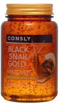 Consly Сыворотка для лица Black Snail & 24K Gold All-in-One Ampoule Многофункциональная (250 мл)
