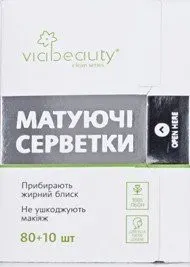 Viabeauty Салфетки для лица Матирующие 80 шт