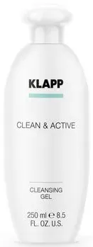 Klapp Очищающий гель Clean&active для жирной и комбинированной кожи Cleansing Gel 250 мл
