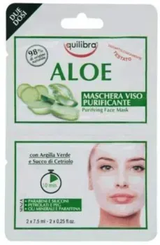 Equilibra Маска для лица Aloe Очищающая с экстрактом алоэ 2 шт х 7.5 мл