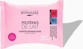 Byphasse Салфетки для лица с молочными протеинами для всех типов кожи 20 шт