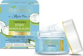 Bielenda Крем для лица Hydra care Увлажняющий для сухой и чувствительной кожи Кокос & Алоэ 50 мл