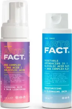 Art&Fact Набор косметики для лица Face Foam + Face Tonic Очищающий от акне c кислотами