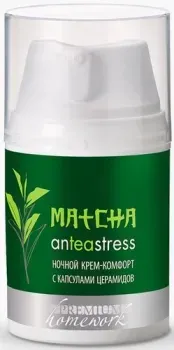 Premium Крем-комфорт ночной с капсулами церамидов MATCHA anTEAstress 50 мл
