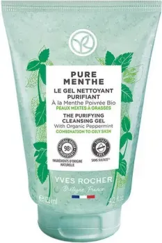 Yves Rocher Pure Menthe Очищающий гель д/умывания с Перечной мятой БИО - для комб. и жирн. кожи 125 мл