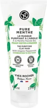Yves Rocher Pure Menthe Очищающая маска с глиной и перечной мятой БИО - для комб. и жирной кожи 75 мл