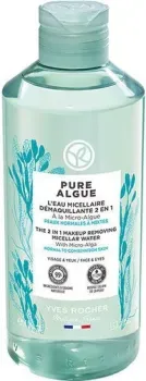 Yves Rocher Pure Algue Мицеллярная вода д/снятия макияжа 2 в 1 с микроводорослями 400 мл