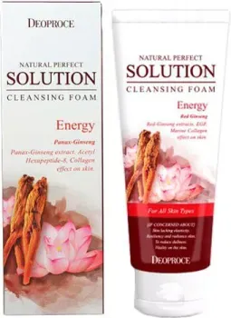 Deoproce Пенка для умывания Deoproce Natural Perfect Solution Экстракт лотоса и женьшень 170 г