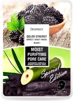 Deoproce Тканевая маска Deoproce Color Synergy Effect Sheet Mask Black 20 г