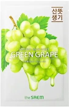 The Saem Маска для лица тканевая Natural Green Grape Mask Sheet (21 мл)