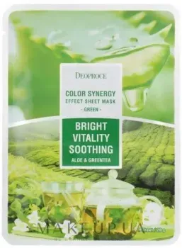 Deoproce Маска для лица тканевая Color Synergy Effect Sheet Mask Green 20 г
