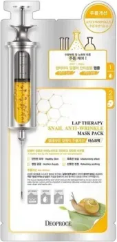Deoproce Маска для лица тканевая Lap Therapy Snail Anti-Wrinkle Ampoule Maskpack 25 г