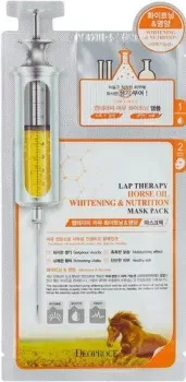 Deoproce Маска для лица тканевая Lap Therapy Horse Oil Whitening & Nutrition Ampoule Maskpack 25 г