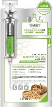 Deoproce Маска для лица тканевая Lap Therapy Placenta Soothing Ampoule Mask Pack 25 г