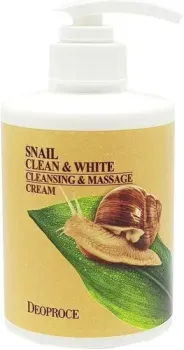 Deoproce Крем для лица Clean&white Cleansing Massage Cream Snail 430 мл