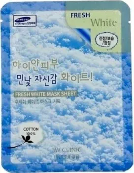 3W Clinic Маска для лица тканевая Fresh White Mask Sheet 23 г