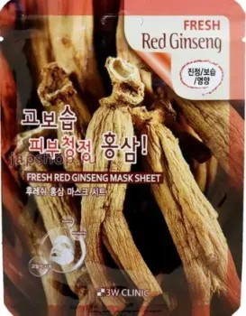 3W Clinic Маска для лица тканевая Fresh Red Ginseng Mask Sheet 23 мл