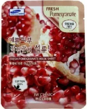3W Clinic Маска для лица тканевая Fresh Pomegranate Mask Sheet