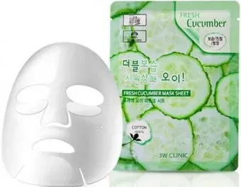 3W Clinic Маска для лица тканевая Fresh Fresh Cucumber Mask Sheet 23 мл