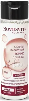 Novosvit Тоник для лица Мультикислотный с миндальной и олеаноловой кислотами 200 мл