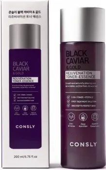 Consly Тонер для лица Black Caviar Gold Rejuvenation Омолаживающий 200 мл