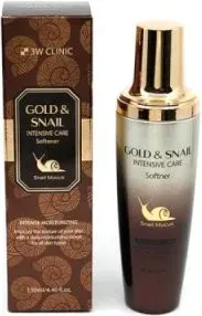 3W Clinic Тонер для лица Gold & Snail Intensive Care Softener (130 мл)