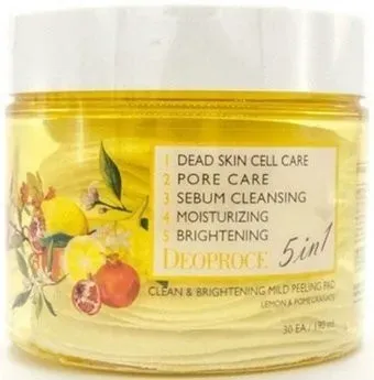 Deoproce Пэд для лица Clean&Brightening Mild Peeling Pad 30 шт