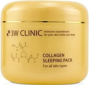 3W Clinic Маска для лица кремовая Collagen Sleeping Pack ночная 100 мл