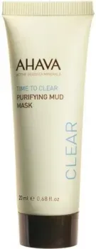 Ahava Маска для лица кремовая Time To Clear Очищающая грязевая 20 г