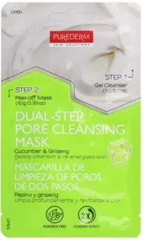 Purederm Маска-пленка для лица Dual-Step Pore Cleansing Очищающая с огурцом и женьшенем (13 г)