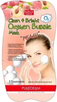 Purederm Маска для лица кремовая Clean & Bright Oxygen Bubble Mask Peach (3.5 мл)