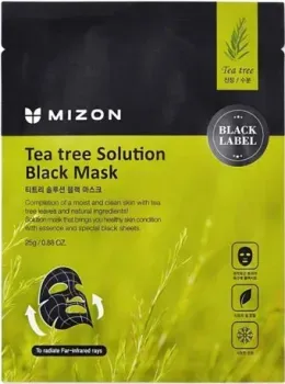 Mizon Маска для лица тканевая Tea tree Solution Black Mask (25 мл)