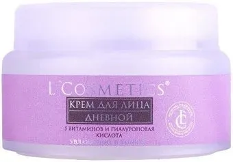 L'Cosmetics Крем для лица Дневной Увлажнение и защита 5 витаминов и гиалуроновая кислота (50 мл)